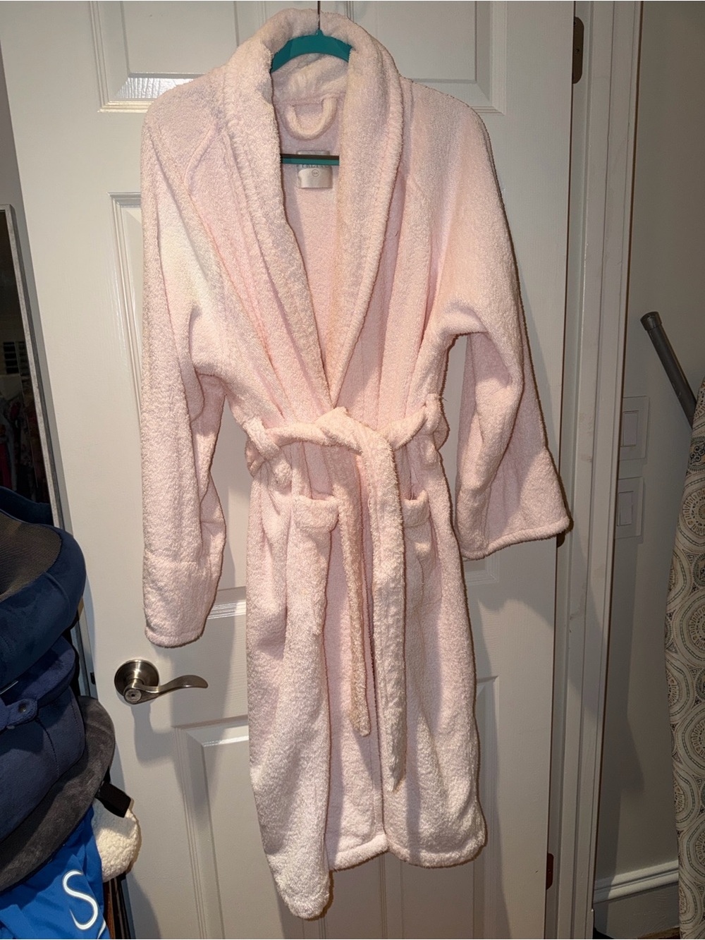 Frette Light Pink Plush Bath Robe